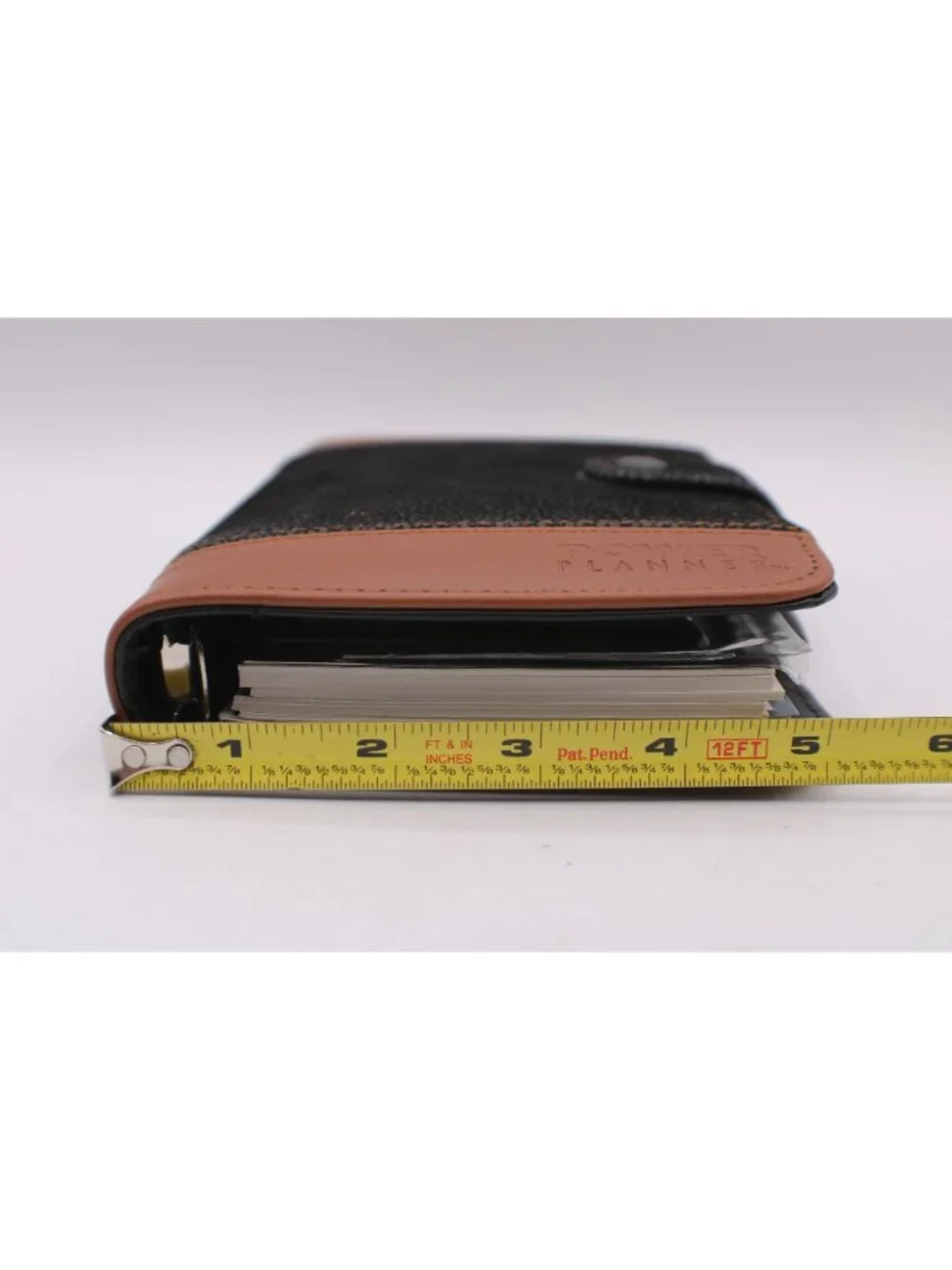 Power Planner Two-Tone Agenda Organizer Calculator Card Slots Notepad Pen ID Vtg